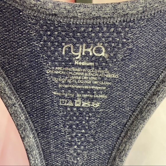 3 FOR $15 Ryka Gray & Blue Athletic Tank, size Medium - Picture 2 of 6